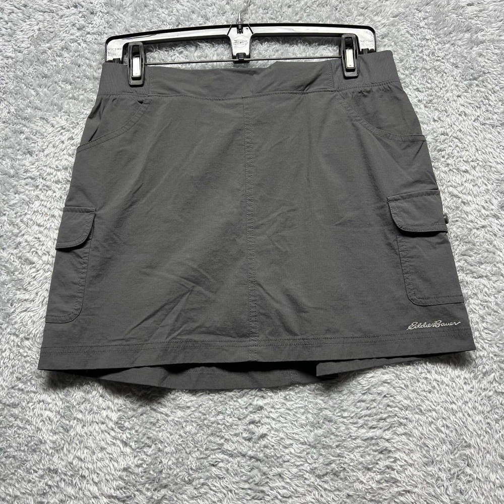 Eddie Bauer Skort Womens Large Charcoal Gray Hiking Golf‎ Tennis Outdoor